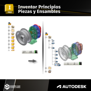 Inventor Principios Piezas y Ensambles